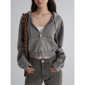 (165841AY22) [에잇세컨즈] 가먼트다잉 후드 집업  라이트 그레이