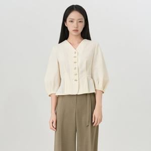 [TAG 285000원][케이엘바이린] 소프트 브이넥 블라우스 KWBLPD0400