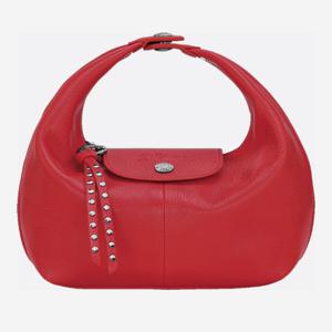 롱샴 레드 스터드 스트랩 플랩 숄더 백 10291 HIG545