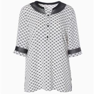 [벨리시앙]라운드넥  소매5부  블라우스 BL4234