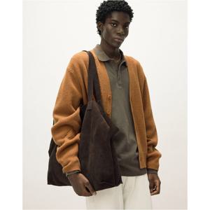 일꼬르소 25FW 램스울 텍스처 청키 가디건 오렌지 IESW5F101O2