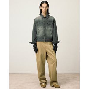 일꼬르소 25FW 워시드 엘런 데님 트러커 자켓 블랙 IEJU5F211BK