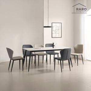 라로퍼니처 모니카 1800 양면 포세린 세라믹 6인 식탁 세트 (식탁+의자6)