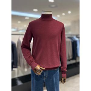 [레노마캐주얼]25년 신상 F/W 부드러운 반폴라 와인컬러 남성필수 소프트니트 RRCIKT96A EK365