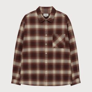 [커버낫]커버낫 브러쉬드 옴브레 체크셔츠 브릭 CO2504SH32BC