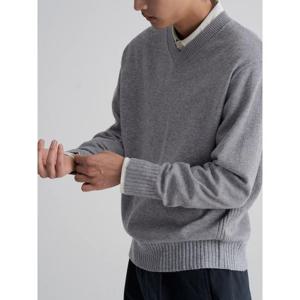 (215951AY23) [에잇세컨즈] 사이드 엣지 브이넥 니트  그레이