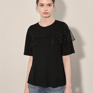 [올리비아로렌]MARIO메쉬 프릴 티셔츠VOCAS4F7211