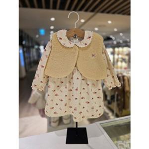 [블루독베이비] 25 FW(YE)미니플라워세트형 드레스(45C1340002)출산 백일 돌 유아 아가옷 가디건 원피스 (4