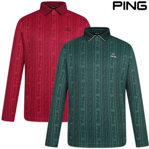 골프양말증정_PBS 남성 세로 로고 카라 긴팔티 111E3TO201