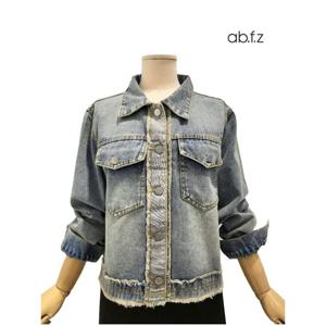 [에이비에프지]배색 워싱 포인트 데님 재킷 APZ3NJ31H