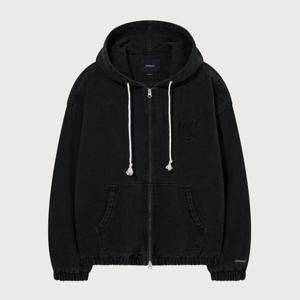 [커버낫]커버낫. 데님 후드 자켓 블랙 CO2503JK52BK
