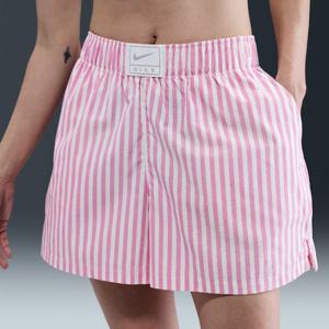 나이키반바지 SQJ IH8489-675 스포츠웨어 칠 포플린 여성 미드라이즈 루즈 스트라이프 쇼츠