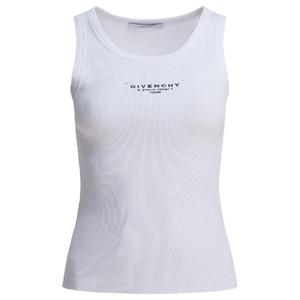 GIVENCHY BW70FPP75N100 Cotton tank top with logo