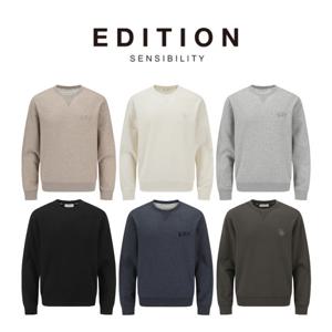 [에디션앤드지]25 FW 남자맨투맨 기모 세미오버핏 에센셜 맨투맨 6종 1택 NEG5TR1101 DR448