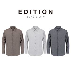 [에디션앤드지]25 FW 남자추동남방 코튼100 플란넬 셔츠 3종 1택 NEF4WC1621 DR4488