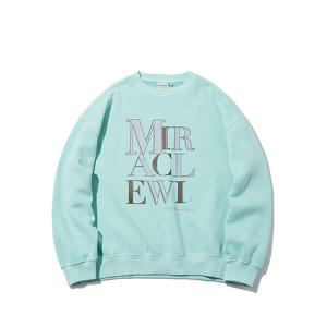 인터크루 여성 루즈핏 피그먼트기모맨투맨 ITV4TM52ASB (스카이블루)