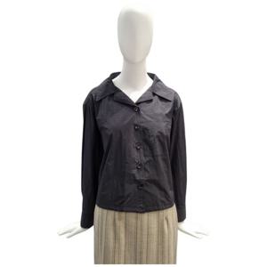 [페이지플린]카라넥 포켓 자수 긴팔 블라우스 F5CBL012