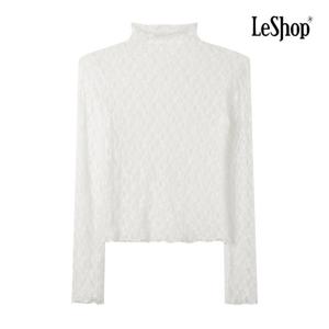 [르샵]플라워 레이스 하이넥 블라우스 BP9BL020A