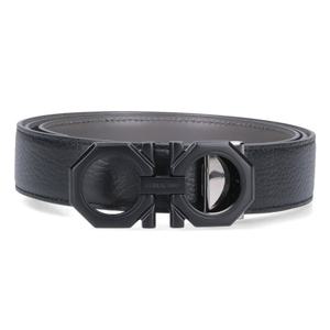 25 FW 페라가모 35mm 간치니 버클 클로저드 블랙 벨트 765786