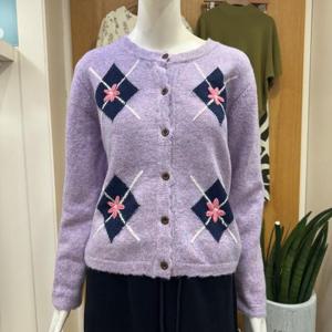 클리지 DP01 볼륨 플라워 포인트 가디건 CP7WKC22