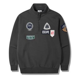 [지프]남여공용 멀티 와펜 하프넥 맨투맨 (JQ3TSU825)