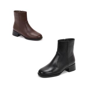 [무크] 여화 시엘 소가죽 컴포트 앵클부츠 2colors