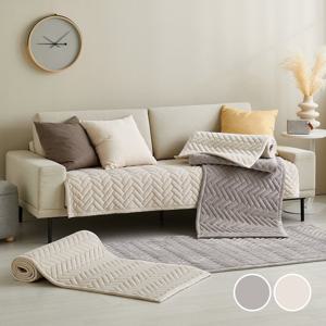 도톰해진 말랑한 헤링본 돌쇼파 전용패드 90x200 2 color