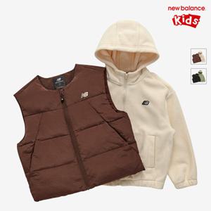 [뉴발란스키즈] NK9QF4101U(39) 아이보리 ESSENTIAL) 2in1 플리스 베스트 (신슐) 세트