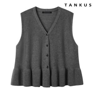 [탱커스]브이넥 플리츠 버튼업 베스트 (TX3VT009L0)