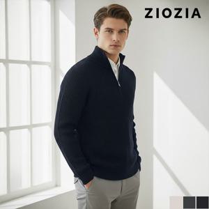 [지오지아] 소프트 터치 반집업 풀오버 니트 (AAD4EU1104)