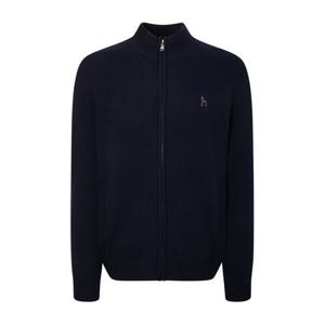 [헤지스]헤지스 네이비 짜임 울혼방 집업니트 WHSW4D321N2