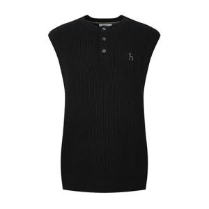 [헤지스]헤지스 블랙 짜임 울혼방 니트 베스트 WHSW4D361BK