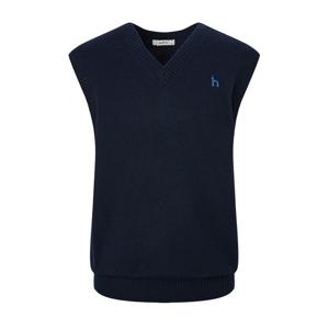 [헤지스]헤지스 네이비 짜임 울 니트베스트 WHSW4D362N2