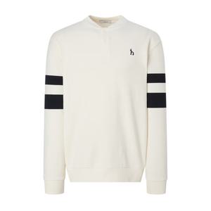 [헤지스]헤지스 화이트 컬러배색 면 맨투맨티셔츠 WHTS4C052WT