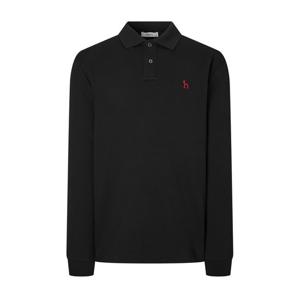 [헤지스]헤지스 블랙 단색 면 긴팔카라티셔츠 WHTS4C302BK