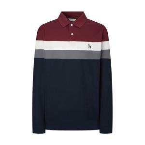 [헤지스]헤지스 레드 컬러배색 면 긴팔카라티셔츠 WHTS4C331R2