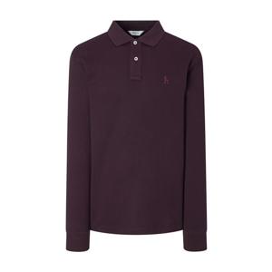 [헤지스]헤지스 버건디 단색 면혼방 긴팔카라티셔츠 WHTS4D432D2