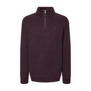 [헤지스]헤지스 버건디 짜임 면 긴팔반집업티셔츠 WHTS4D433D2