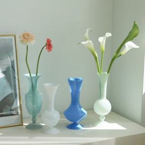 [갓샵]빈티지 오브제 북유럽 디자인 오팔린 화병 꽃병 4type
