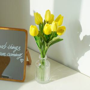 [갓샵]조화 유리 화병 꽃병 세트 SET 망고 튤립 6color