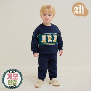 [밀크마일] 해피베어즈트리오배색기모상하복