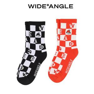 [와이드앵글]WG 여성 체커 크루 삭스 WWU23S03