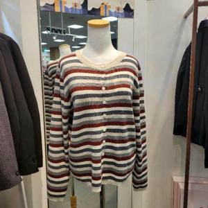 수스 HC07 멀티컬러줄지 가디건 S254BKTA61