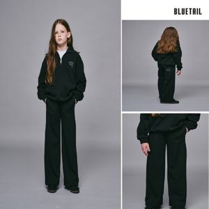 [블루테일]AZH8PT01BK 블랙 사선 절개 기모 팬츠