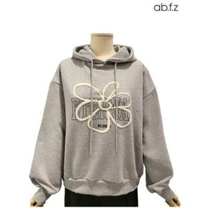 [에이비에프지]플라워 패턴 포인트 후드 티셔츠 APZ4HK42K