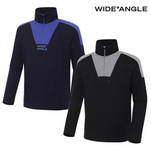 [와이드앵글] WMW23272 WG 컬러블록 와이드 카라 티셔츠