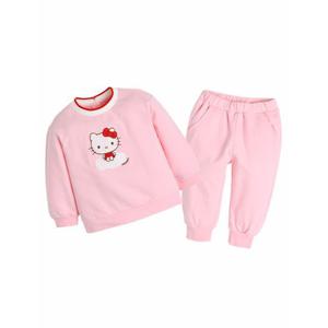 [모이몰른]유아 헬로키티 맨투맨 상하복 M244STB83P