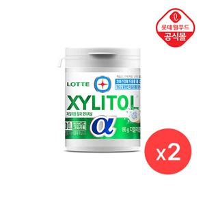 [롯데] 자일리톨 알파 오리지날 86g 용기 X 2개입