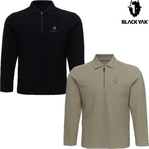 블랙야크 남성 지퍼카라긴팔티 1BYKTWU002