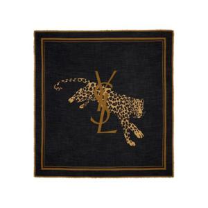 생로랑 머플러 스카프 842170 3Y2001079 Black beige